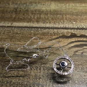 Blue Sapphire and diamond necklace